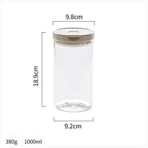 Bouteille de Rangement en Verre Transparente avec Joint pour Milieu Sec, Idéale pour le Lait en Poudre, les Céréales, les Aliments, Réceptacle de 1000ml. Bouteille de Rangement en Verre Transparente avec Joint pour Milieu Sec, Idéale pour le Lait en Poudre, les Céréales, les Aliments, Réceptacle de 1000ml.