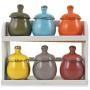 Villa dEste Home Tivoli Jars with Stand, Ceramic, Multicoloured, One Size