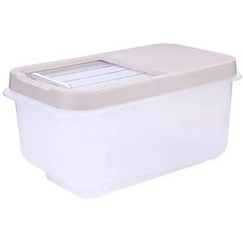 KISSTAKER Rice Bucket, Japanese Plastic Rice Barrel 10kg Rice Storage Household Rice Bucket Moistureproof Transparent Kitchen Storage Container KISSTAKER Rice Bucket, Japanese Plastic Rice Barrel 10kg Rice Storage Household Rice Bucket Moistureproof Transparent Kitchen Storage Container