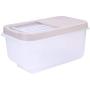 KISSTAKER Rice Bucket, Japanese Plastic Rice Barrel 10kg Rice Storage Household Rice Bucket Moistureproof Transparent Kitchen Storage Container