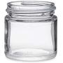 1 oz Clear Glass Squat Jars (Black PP Cap) Case 48 by Berlin Packaging