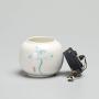 Confetti-Y Hand Painted Ceramic Tea Cans Small Mini Portable PuEr Green Tea Sealed Cans Storage Tanks Travel Tea Caddy,E