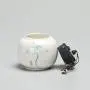 Confetti-Y Hand Painted Ceramic Tea Cans Small Mini Portable PuEr Green Tea Sealed Cans Storage Tanks Travel Tea Caddy,E