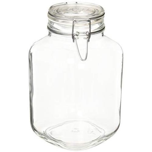 Bormioli Rocco B076QKF5G4 Rocco Fido Clear Jar, 33-3/4-Ounce, 3 Liter,