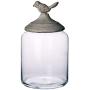 Better & Best 2122042 ? Glass Jar Round, Under, Smooth, with White Lid with Birdie