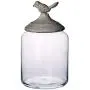 Better & Best 2122042 ? Glass Jar Round, Under, Smooth, with White Lid with Birdie Better & Best 2122042 ? Glass Jar Round, Under, Smooth, with White Lid with Birdie