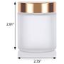 Frosted Clear Thick Glass Straight Sided Jar with Gold Metal Overshell Lid - 4 oz / 120 ml (6 pack) + Spatulas