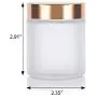 Frosted Clear Thick Glass Straight Sided Jar with Gold Metal Overshell Lid - 4 oz / 120 ml (6 pack) + Spatulas Frosted Clear Thick Glass Straight Sided Jar with Gold Metal Overshell Lid - 4 oz / 120 ml (6 pack) + Spatulas