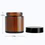4 oz Amber Round Glass Jars (12 Pack), SXUDA Empty Cosmetic Containers with Inner Liners and black Lids For Slime, Beauty Products, Cosmetic, Lotion,Powders and Ointments 4 oz Amber Round Glass Jars (12 Pack), SXUDA Empty Cosmetic Containers with Inner Liners and black Lids For Slime, Beauty Products, Cosmetic, Lotion,Powders and Ointments