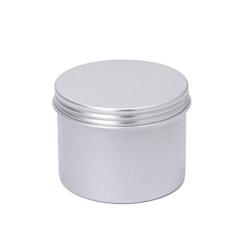 2pc Empty Silver Aluminium Cosmetic Jar Pot Cream Lip Balm Bottle Box Container 100ml