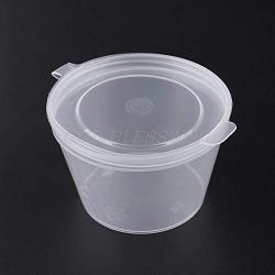 Bottles,Jars & Boxes - 10pcs 80ml Sauce Pot Cups With Lids Disposable Clear Plastic Chutney Slime Storage Container Box - Lid Kitchen Box Storage Learn Dropper Container Cereal Kitchen Sto