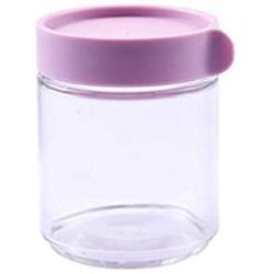 Kitchen Food Storage Jar Airtight Food Storage Kitchen Glass Jar Moisture-Proof Home Multi-Purpose Jam Bottle Cruet Storage Tank Glass Transparent Grains, Purple 400Ml