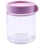 Kitchen Food Storage Jar Airtight Food Storage Kitchen Glass Jar Moisture-Proof Home Multi-Purpose Jam Bottle Cruet Storage Tank Glass Transparent Grains, Purple 400Ml