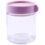 Kitchen Food Storage Jar Airtight Food Storage Kitchen Glass Jar Moisture-Proof Home Multi-Purpose Jam Bottle Cruet Storage Tank Glass Transparent Grains, Purple 400Ml