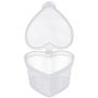 ROSENICE 50PCS 50ML Plastic Clear Spice Jars Heart Shaped Leak Proof Spice Storage Container with Lid