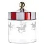 HOUSIYU Candy Jar Carousel Creative Glass Sealed Cans Home Coffee Tea Candy Coffee Beans Storage Tank Bathroom Accessories Storage Container, 14.5x10cm HOUSIYU Candy Jar Carousel Creative Glass Sealed Cans Home Coffee Tea Candy Coffee Beans Storage Tank Bathroom Accessories Storage Container, 14.5x10cm