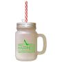 Green Happiness Is Closet Full Of Shoes Frosted Glass Mason Jar With Straw