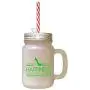 Green Happiness Is Closet Full Of Shoes Frosted Glass Mason Jar With Straw