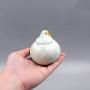 Crystal Glaze Tea Pot Ceramic Powder Candy Jar Trumpet Mini Dendrobium Pill Bottle Portable Tea Storage Box,4