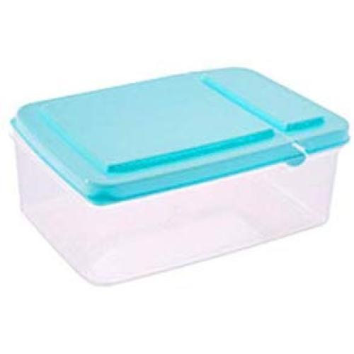 Kitchen Food Storage Jar Airtight Food Storage Kitchen Glass Jar Moisture-Proof Home Multi-Purpose Jam Bottle Cruet Storage Tank Plastic Transparent Cover With Whole Grains, 600Ml Blue