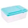 Kitchen Food Storage Jar Airtight Food Storage Kitchen Glass Jar Moisture-Proof Home Multi-Purpose Jam Bottle Cruet Storage Tank Plastic Transparent Cover With Whole Grains, 600Ml Blue
