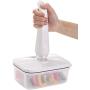TINVOO Vacuum Sealing Food Storage Containers Set, BPA-FREE & Green Earth, Vacuum seal for Quick Marinator and Deep Freezer Food Storage, Set of 3