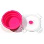 Yudesun Silicone Folding Food Storage Containers - Square Storage Jars with Lids Microwave Freezer Box Reusable Seal Airtight Plastic Tubs Fruit Picnic Lunches Meal Prep
