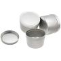 SUPVOX 10pcs Metal Tins Jar Top Empty Tins Candle Travel Tins Store Spices Candies Tea Gift Silver
