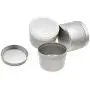 Metalltöpfe, 10 Stück, mit Deckel, für Kerzen, Reise-Töpfe, Shop, Gewürze, Süßigkeiten, Tee, Geschenk, Silber