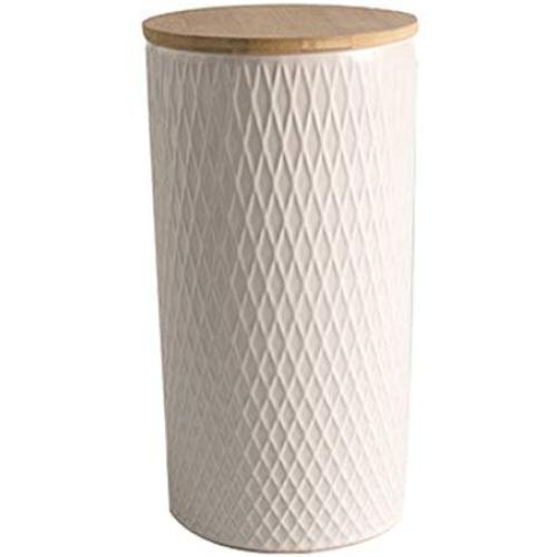 Luftdichte, kugelförmige Lebensmittelbehälter mit Deckeln – Kleine Keramik-Kaffeetiegel für Küche, rustikaler Wohnstil, Vorratsorganisation – für Tee, Snacks, Zucker, Kaffee, Gewürze, 1,2L (Farbe: Weiß)