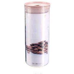 Kitchen Sealed Jar Plastic Bottle Transparent Grain Storage Box Zero Food Dried Fruit Bean Candy Storage Tank (Color : Pink, Size : S)