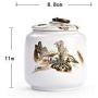Retro Wash Painting Ceramic Tea Storage Box Tea Jar 8.811Cm Candy Jar For Dried Fruit Tin Food Spices 1Pc Storage Box Container,Shenshanqiuyin