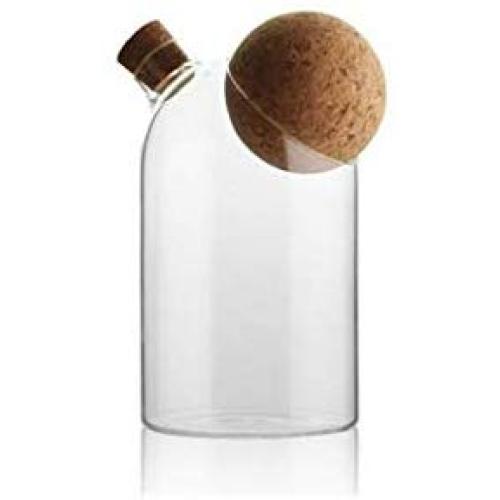 Glass Storage Jar, High Borosilicate Glass, Preserving Jars with Airtight Lid for Tea Coffee Herb Spices Sugar and More (C/800ml)