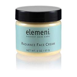 elemeni Radiance Face Cream, 2 oz, Organic Rosehip & Orange Stem Cells For Aging Gracefully, Anti-Aging Super Food Peptides, Clean Formula Absorbs Easily, Non Greasy Under Makeup, Use Day and Night