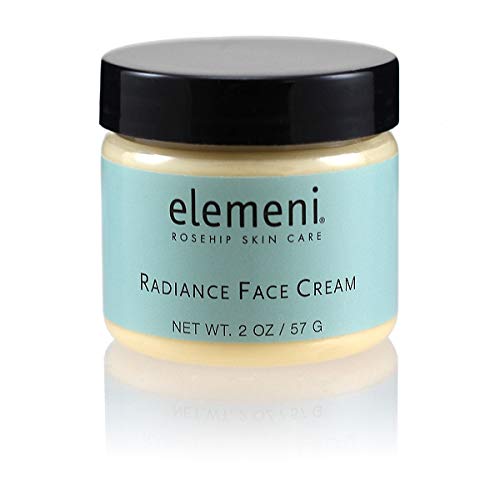 elemeni Radiance Face Cream, 2 oz, Organic Rosehip & Orange Stem Cells For Aging Gracefully, Anti-Aging Super Food Peptides, Clean Formula Absorbs Easily, Non Greasy Under Makeup, Use Day and Night