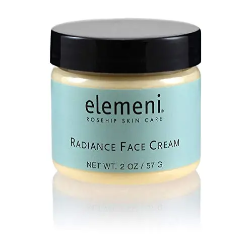 Elemeni Radiance Gesichtscreme, 2 oz, Bio Rosenspieler & Orangenschoten Stammzellen Für Ein Schönen Altern, Anti-Aging Superfood Peptide, Saubere Formel Lässt Sich Leicht Einarbeiten, Nicht Fettig Unter Make-up, Tag und Nacht Anwendung