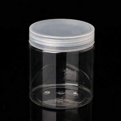 Grey990 Wide Round Transparent Plastic Food Storage Container Sealed Jar Box with Lid Kitchen Storage Container 7.28cm
