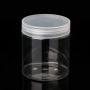 Grey990 Wide Round Transparent Plastic Food Storage Container Sealed Jar Box with Lid Kitchen Storage Container 7.28cm