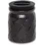 Keramik-Glasbehälter 2oz für Kräuter & Wachs – Versteckter Doppel-Funktionsdeckel, sichere Aufbewahrung von Kräutern mit Silikontechnologie, schwarzes Diamantplatten-Design.