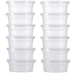 12 Pc Storage Cups Mini Container Box Clear Plastic Foam Ball Storage Cup with Lids Small Beads Ball Holder Case,White