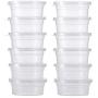 12 Pc Storage Cups Mini Container Box Clear Plastic Foam Ball Storage Cup with Lids Small Beads Ball Holder Case,White