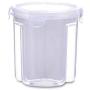 HOMELUNY Set of 4 Kitchen Cereal Containers for Storage Plastic Storage Box Clear Food Storage Jars Moisture Proof Airtight for Candy, Cookie, Rice, Sugar,Flour,Snacks Keeping Food Dry & Fresh Small