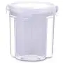 HOMELUNY Set of 4 Kitchen Cereal Containers for Storage Plastic Storage Box Clear Food Storage Jars Moisture Proof Airtight for Candy, Cookie, Rice, Sugar,Flour,Snacks Keeping Food Dry & Fresh Small