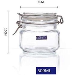 Yl Ly Glass Sealed Canister Storage Jar Candy Glass Jar Nut Snack Jar Glass Jar 500Ml