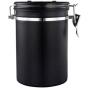UPKOCH Stainless Steel Container Coffee Beans Storage Canister Vacuum Seal Cans Jars Black