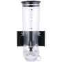 YJYdada Cereal Dispenser Double Single Dry Food Snack Grain Canister Plastic Storage (Black)