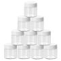 10PCS 30G/1oz Empty Portable Plastic Clear Cosmetic Container Jars Cream Lotion Bottles with Screw Lid Makeup Sample Travel Packing Storage Organizer Dispenser for Powder Eye Cream Gems Beads Jewelry