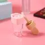 RONRONS 30 Pieces 8ml/0.27Oz Pink Ice-cream Shaped Lip Gloss Tubes Empty Lipgloss Container Plastic Lip Balm Tubes Refillable Clear Lip Glaze Tube Bottles with Rubber Plugs for DIY Cosmetics