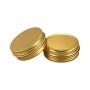 Xigeapg 10Pcs Cans Screw Top Containers Aluminum Round Cans Travel Tins Storage Jar Food Tins Containers Tins With Lids,Gold