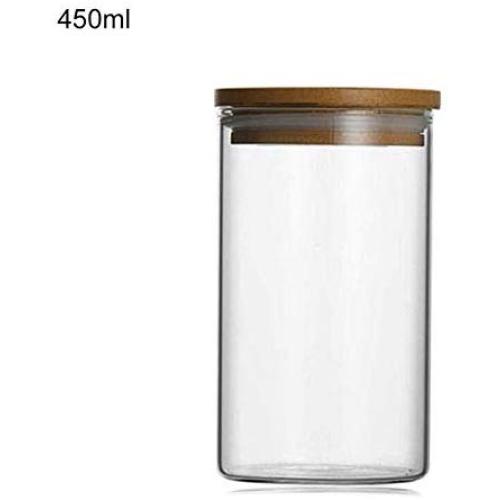 1pcs FidgetGear Set of 3-450/650/950ml Glass Food Storage Jar Containers with Airtight Lids 450ml One Size